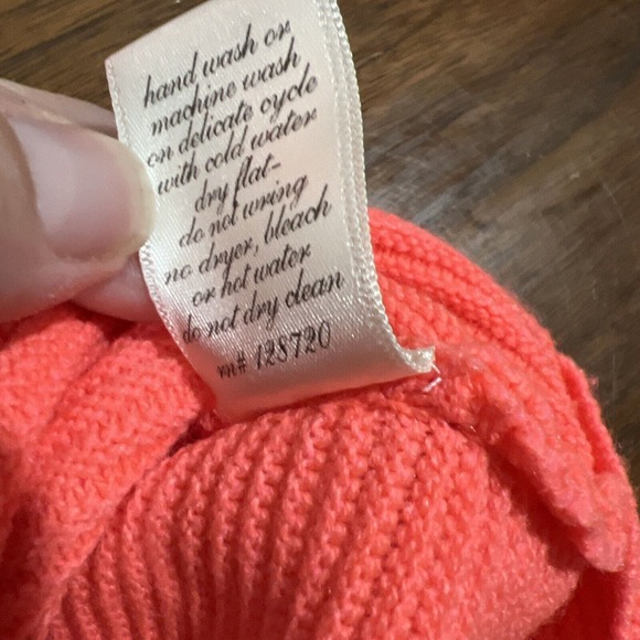 Miami Dress Women Small Short Sleeve Sweater Dress Bright Coral Pink Knee Length - Picture 11 of 14